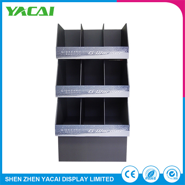 Indoor Paper Cardboard Floor Stand Wholesale Display Rack