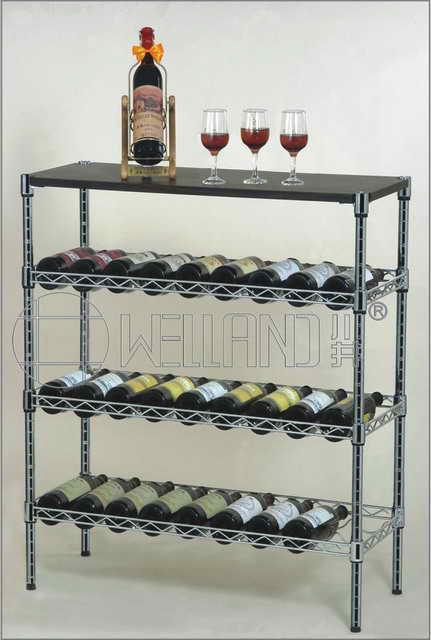 Hot Sale 4 Tiers Adjustable Flat Wine Metal Rack (CJ-A1099)