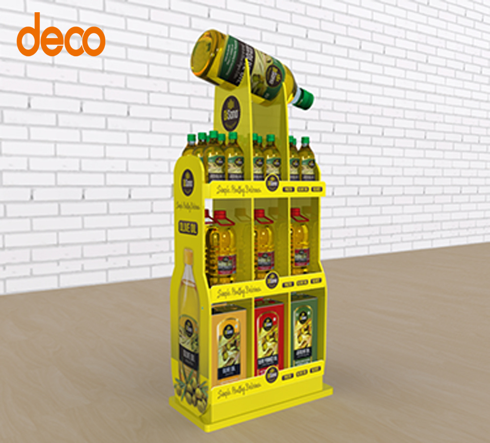 Retail Cardboard Olive Oil Pallet Display Shelf