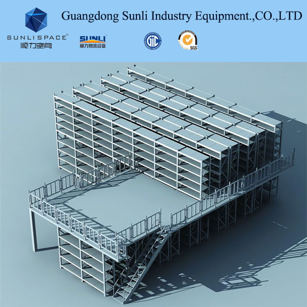 Shelving Mezzanine Floor with SGS/ISO Shelf Rack for Warehouse Storage