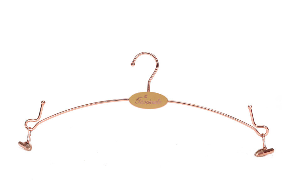 Rose Gold Metal Lingerie Hanger, Bra Hanger, Underweare Hanger