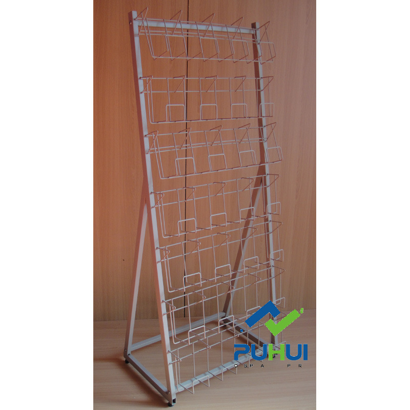 Multi Tiers Floor Standing Metal DVD Display Shelf (pH2157)