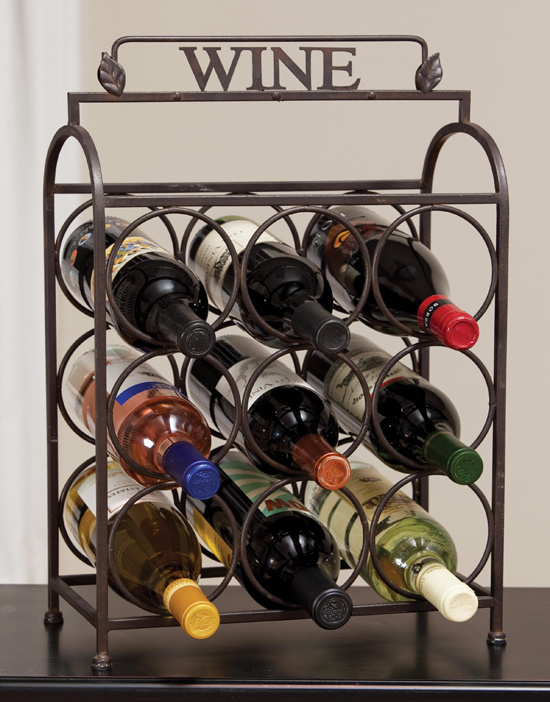 Metal Desktop Wine Display Rack