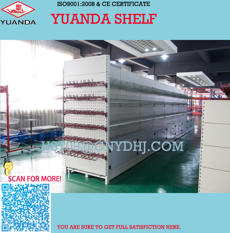 Ce Double Sided Supermarket Display Shelf