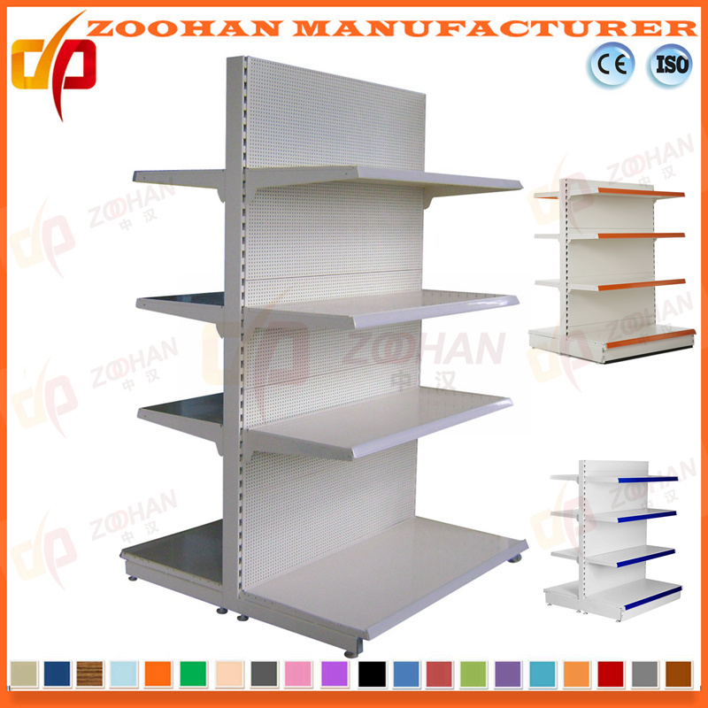 Sale Customized Supermarket Punched Convenience Store Shelving (Zhs534)