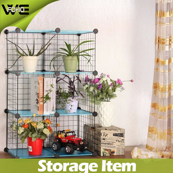 Living Room Balcony DIY Wire Storage Grid Rack