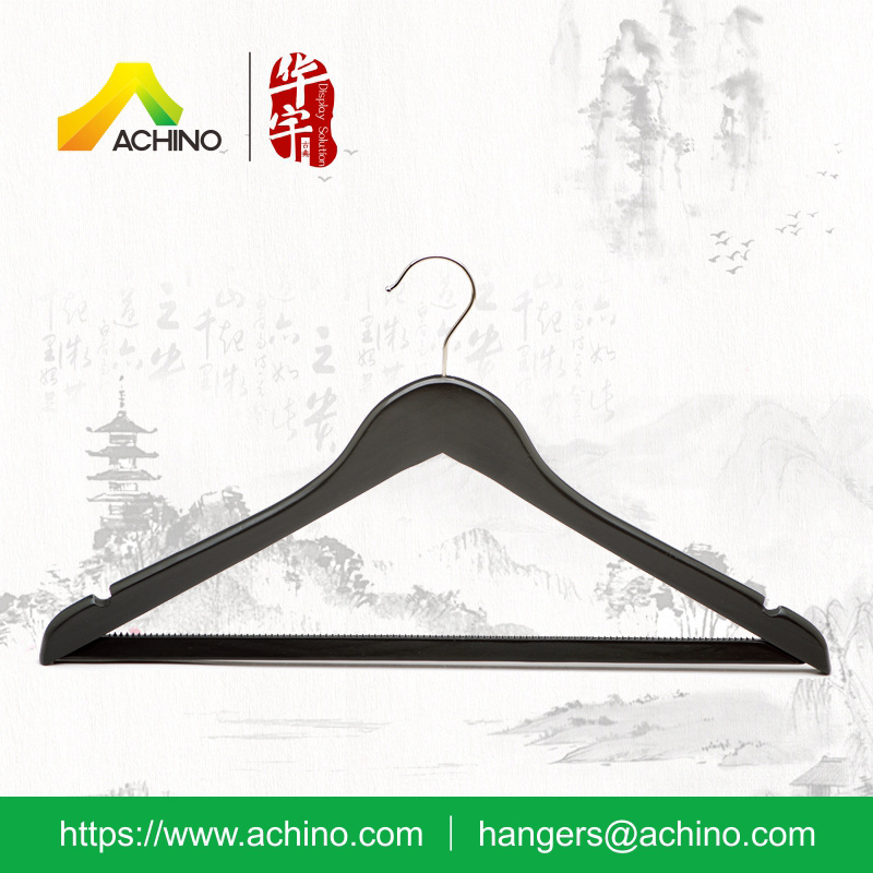 Wooden Clothes Hangers with Square Bar (WS300)