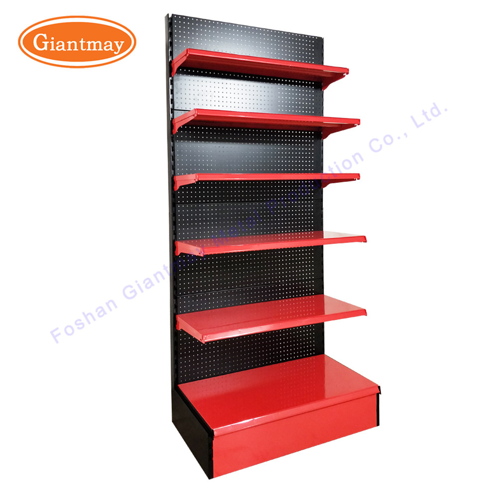 Marketing Metal Pegboard Auto Parts Tools Display Rack with Shelves