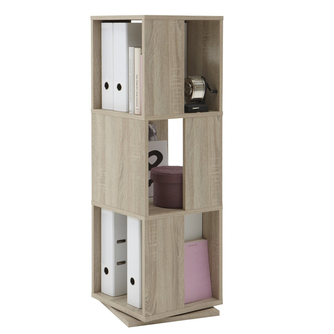 Tower Swivelling Office Home Storage Unit Organizer Bookshelf