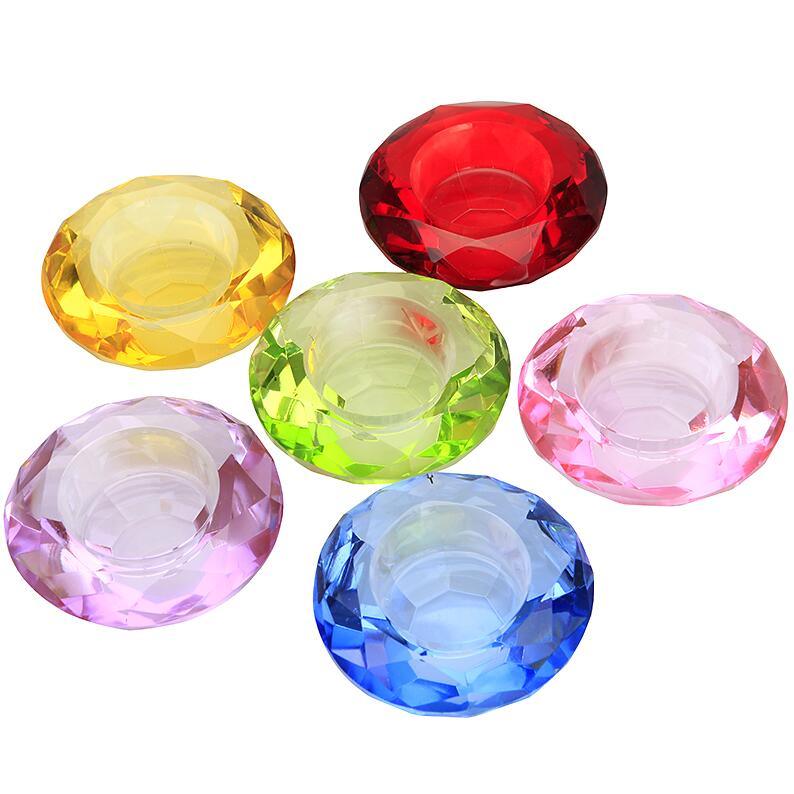 Home Goods Color Tea Light Crystal Glass Candle Holder