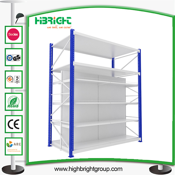 Gondola Shelf Supermarket Display Shelving with Wire Basket