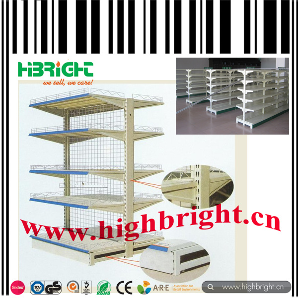 Chain Store Cheap Metal Wire Mesh Display Gondola Shelves