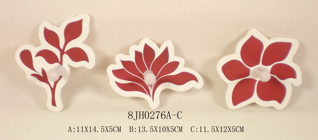 Wood Flower Single Coat Hangers in MDF