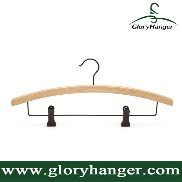 Bamboo Hanger with Trousers Rod/Matel Hook