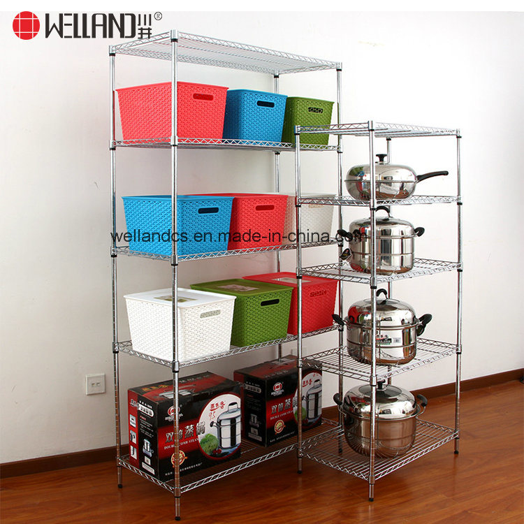 Multi-Purpose 5 Tier Heavy Duty 250kg Adjustable Metal Wire Shelf Storage Organization Rack