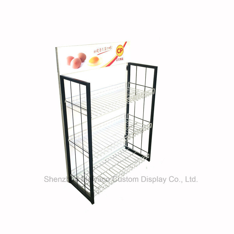 Supermarket Metal Wire Detachable Food Promotional Display Racks Creative Shelf