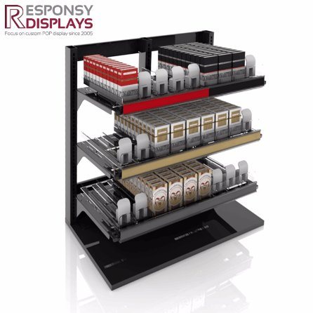 3 Layers Acrylic Cigarette Display Shelf for Shopping Store