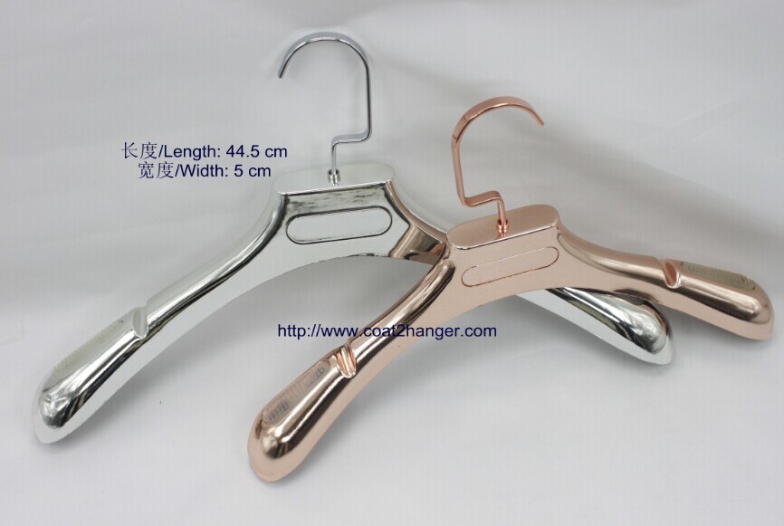 Plastic Golden Electroplate Hanger for Coat