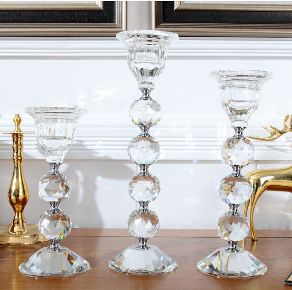 Transparent Cheap Tealight Crystal Candleholder for Decoration