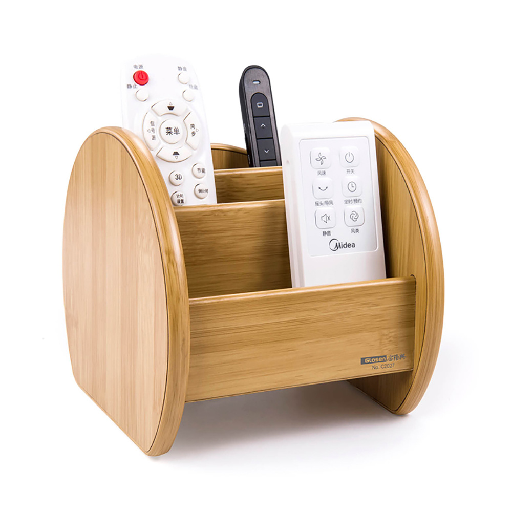 Small Size 4 Slots Desktop Wooden Memo Holder