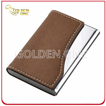 Wholesale Fine Quality Metal PU Leather Business Name Card Holder