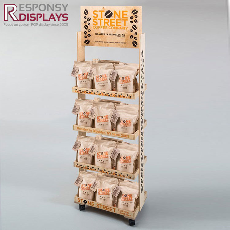 Pop Custom Making Floor Nut Display Snack Display Rack in Chinese Factory