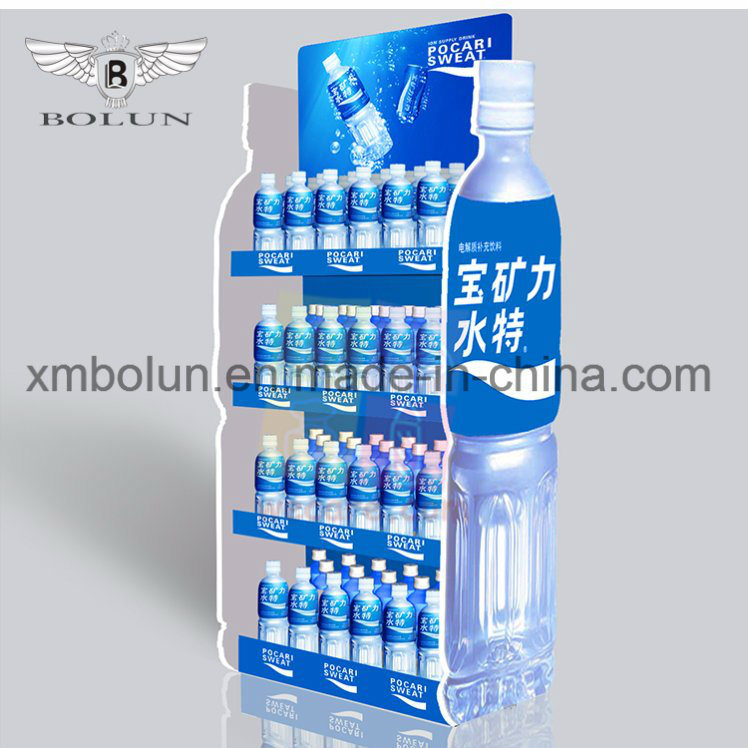 Wholesale Cardboard Floor Display Stand for Drink Bottles Display