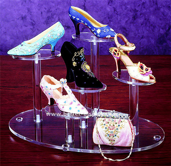 Custom Clear Plastic Acrylic Rotating Shoe Rack