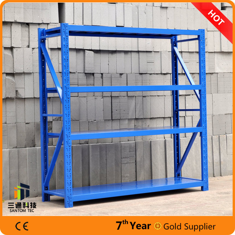 Durable 4 Layers Storage Rack, Metal Racking, P Shape Beam Steel Rack