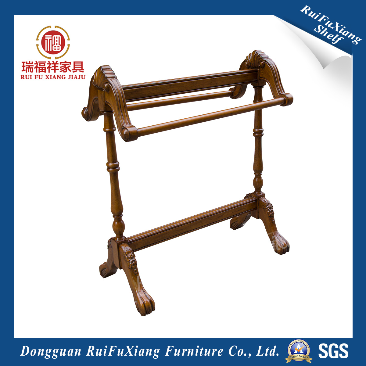 Solid Wood Rack for Towel (AQ337)