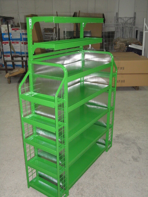 Shop Gondola Free Standing Display Shelves with Peg Hooks