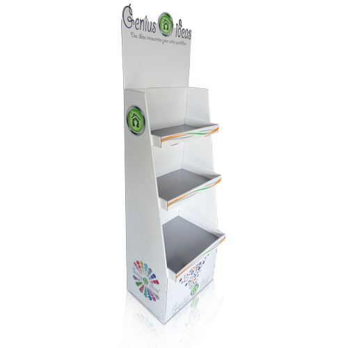 Cardboard Standing Display Shelf, Floor Display Racks