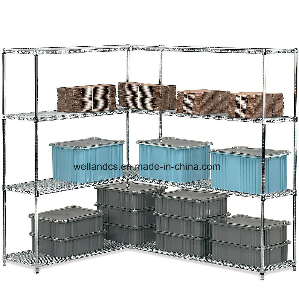 NSF 4 Tiers Chrome Steel Tube Storage Rack for 60 Countries Customers