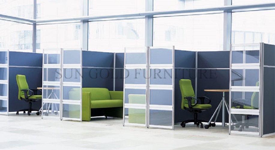 Customized Glass MDF Wood Partition Wall Soundproof Room Divider (SZ-WST788)