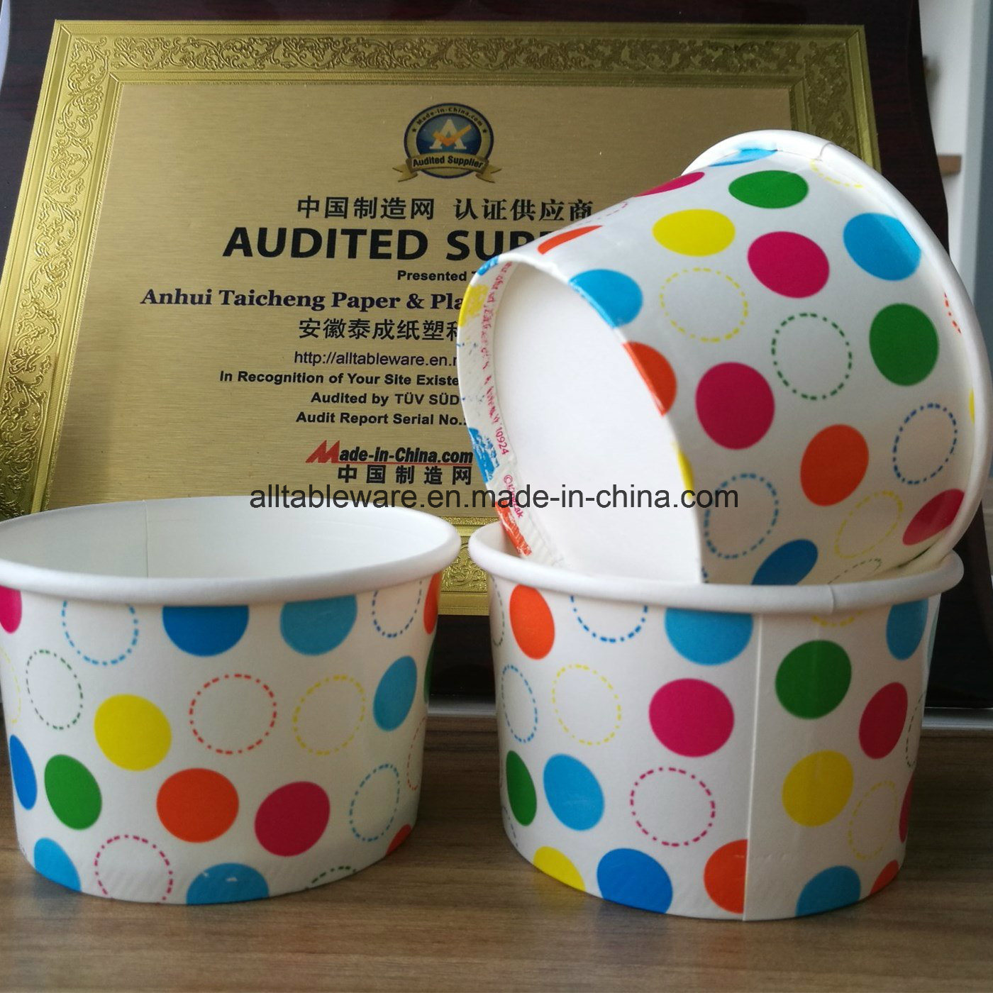 4oz-26oz Disposable Ice Cream Cups with Lids