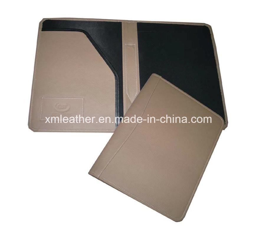 Business A4 Leather File Folder with Notepad Holder