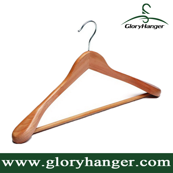 Fsc Wooden Coat Hanger for Hotel Furniture Pant Bar