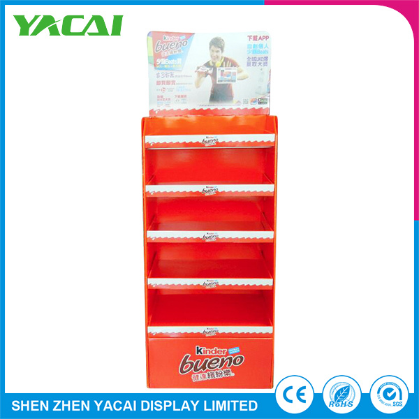 Recycled Folded Paper Floor Retail Wholesale Display Rack