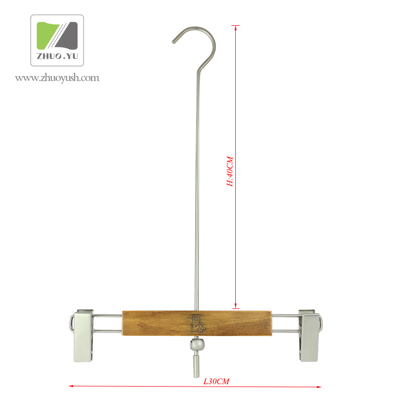 Long Round Hook Wood Pants / Coat Hanger