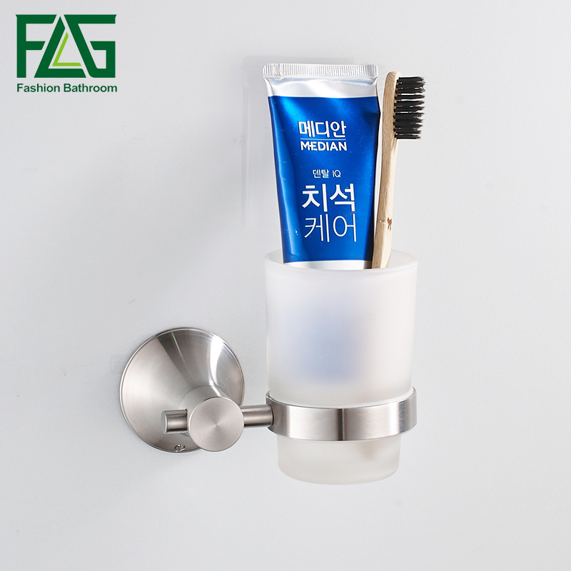 Flg Wall Mount Hotel Bathroom Accessories Stainless Steel Toothbrush Cup Holder