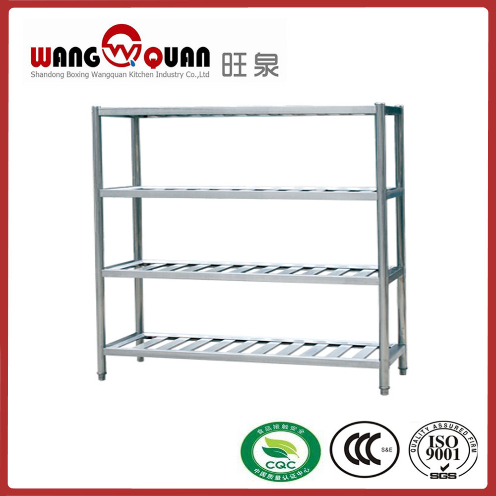 Supermarket 4 Tier Lattice Stainless Steel Rack