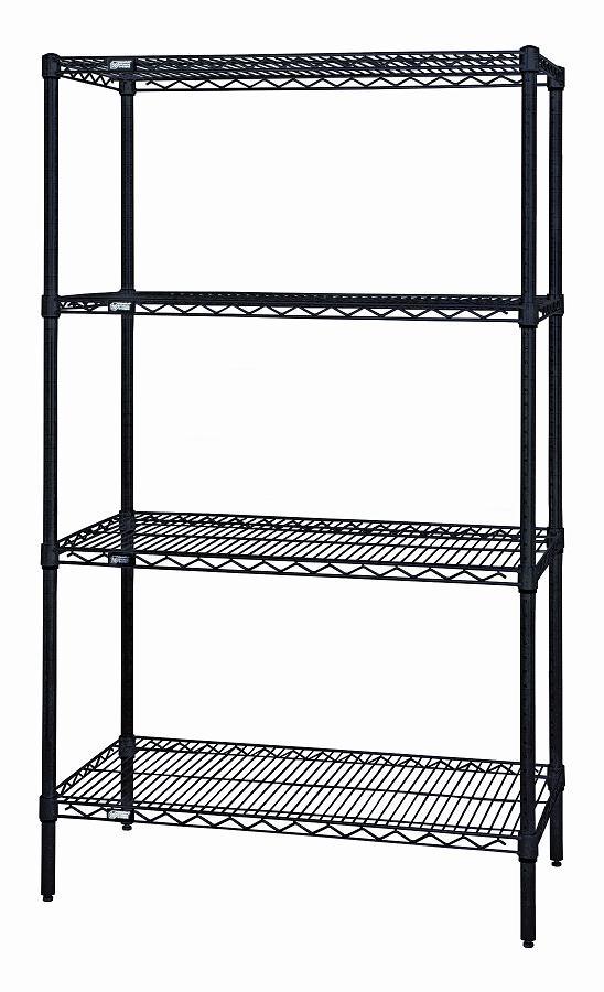 NSF Black Coating Metal Wire Shelving Rack Manufacturer