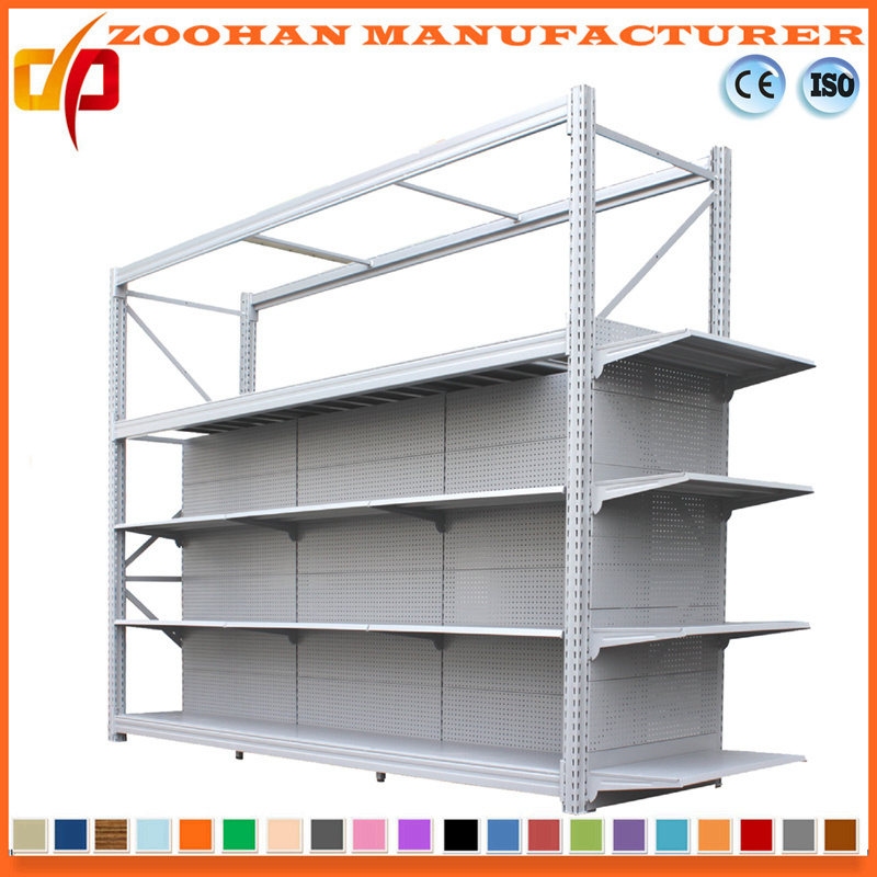 Supermarket Punched Back Heavy Duty Display and Storage Shelf (Zhs169)