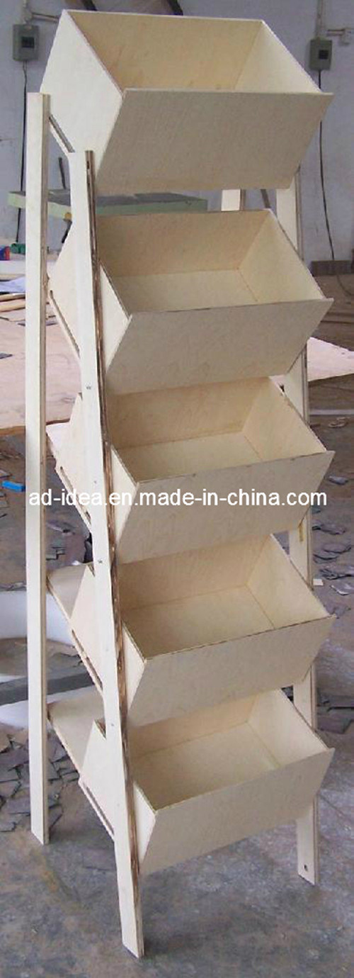 Customized MDF Floor Literature Leaflets Rack