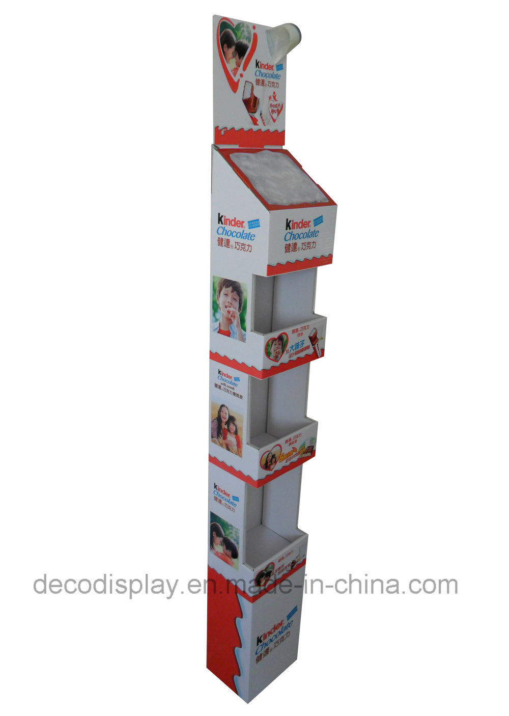 Store Pop Cardboard Paper Display Rack for Kinder Chocolate