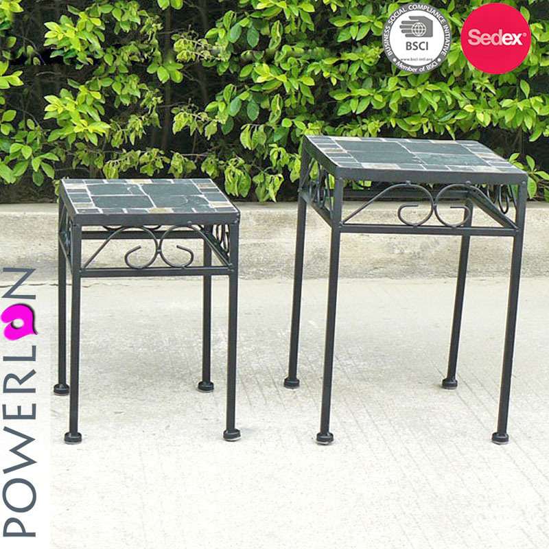 S/2 Mosaic Square Planter Stand