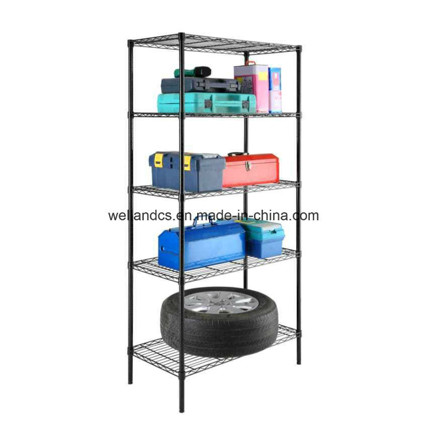 Garage Tools Steel Wire Shelving 5 Shelf Storage Rack Unit Shelves