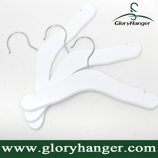 White Solid Wood Hanger for Kids