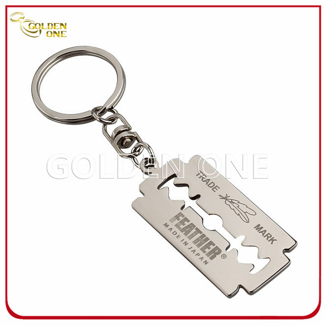 Promotion Gift Blade Shape Laser Engrave Metal Key Chain