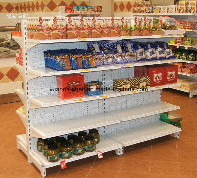 Colorful High Quality Shelves Used for Grocery with Back Panel Board